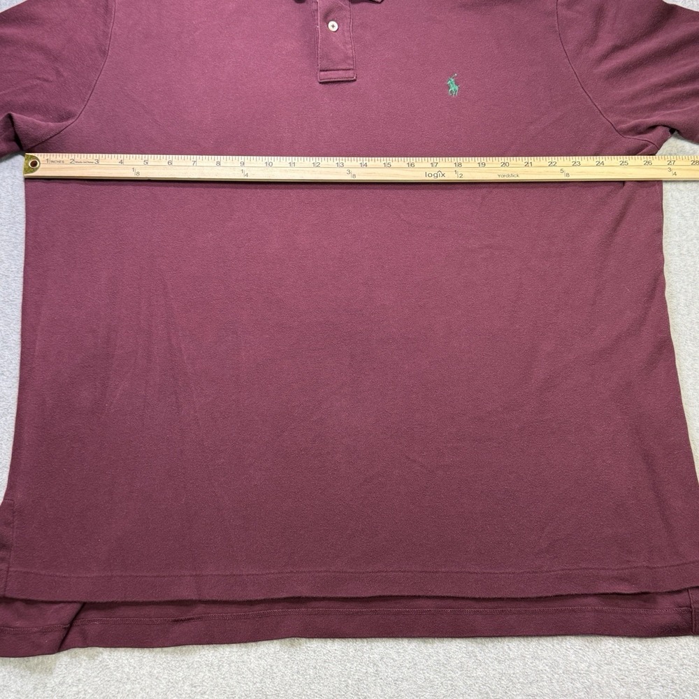 Polo Ralph Lauren Polo Shirt XXL Maroon Classic Fit‎ Vintage Prep Ivy Style - Picture 5 of 7
